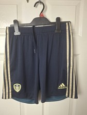 Leeds United Shorts Size Small Adidas Blue Gold