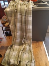 Green Check Ringtop Curtains