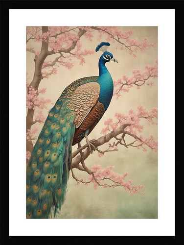 Enchanting peacock art print - peacock,