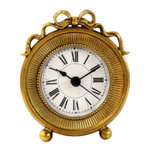Antique finish desk - desk, clock