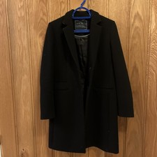Jack Wills Black Overcoat UK10