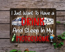 Motorhome Metal Sign Gift - I
