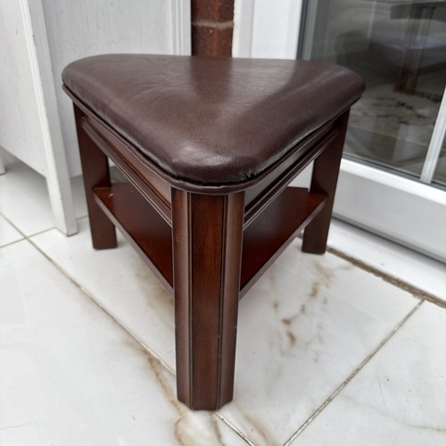 Vintage brown stool seat - brown,