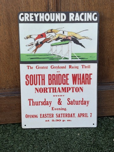 Greyhound racing steel sign - greyhound, 12