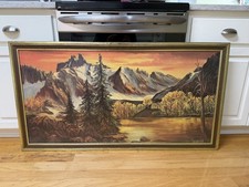Vintage Mountain Landscape