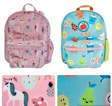 Girls NEXT Rucksack School Bag PVC Backpack Unicorn Rainbow Pink Drink Pocket