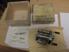 V good vintage Hardy Alnwick elarex spinning casting fishing reel boxed etc ..