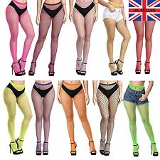 Neon Coloured Fishnet Tights Festival Dance Fashion Small Whale Net New UK 6-16