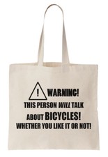 Bicycle Tote Bag Shopper Cycling Bike Ride Rider Racing Tour Sport Fitness Gift