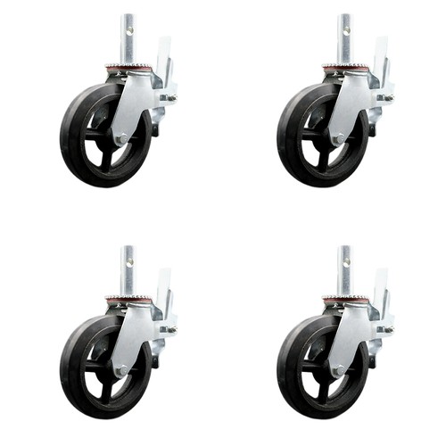 Inch rubber scaffold caster - rubber,