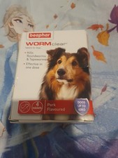 Beaphar Worm Clear Tablets for Dogs 4 Count, BBE 04/27 Imperfect Box