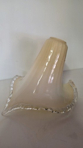 Vintage milk glass lamp shade - glass,