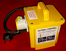 Carroll & Meynell 375VA Single Phase Isolation Site Transformer 110v - CM7501