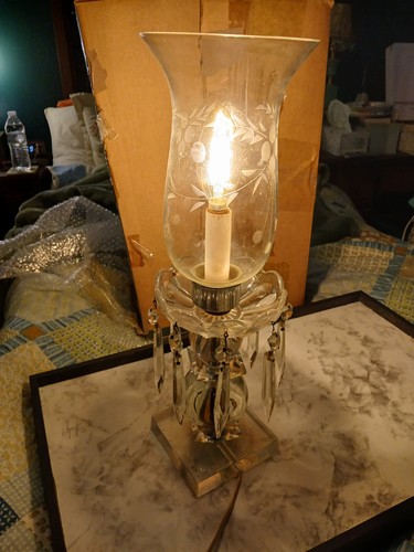 Vintage lamp tall 5 - vintage, 15"