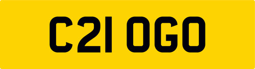 Cogo reg number plate c21 - c21, ogo