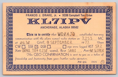 Qsl ham radio - radio, card