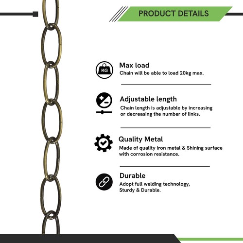 Heavy duty pendant light chain - pendant,
