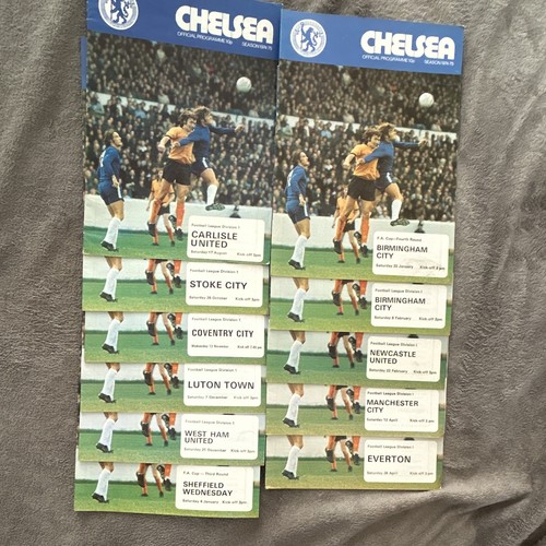 Chelsea match programmes - 11,