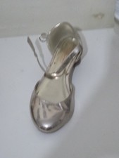 Silver children's small heel