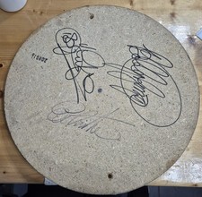 Signed Dart Board Eric Bristow, Bobby George, John Lowe