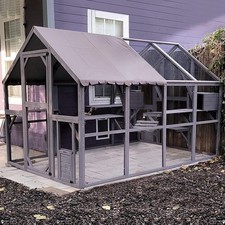 Catio cat house wooden - house, large