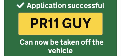 Guy private number plate - private,