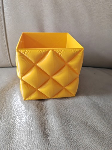 Modern plush cube planter - plush,