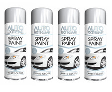 4x White Gloss Finish Spray