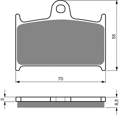 Brake disc pads - pads, r/h
