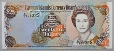 Cayman Islands 25 Dollars 1996