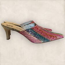 Peter Kaiser Multi Coloured Patent Leather Slip On Pointed Toe Shoes UK 7.5