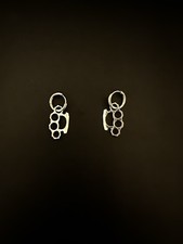 2x Knuckle Duster Earrings Y2K Grunge Punk Indie Skater 
