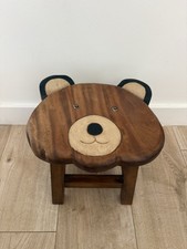 Wooden Bear Stool Kids Animal