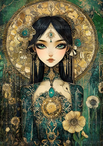Green tara tibetan goddess - tibetan, art