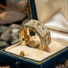 2 Ct Round Diamond Band Men's