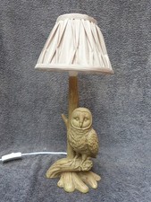 MODERN OWL TABLE LAMP WITH SHADE RESIN FREE STANDING