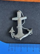 Anchor Badge Navy Old Curios Military Piece Unusual Design Cap Badge 22