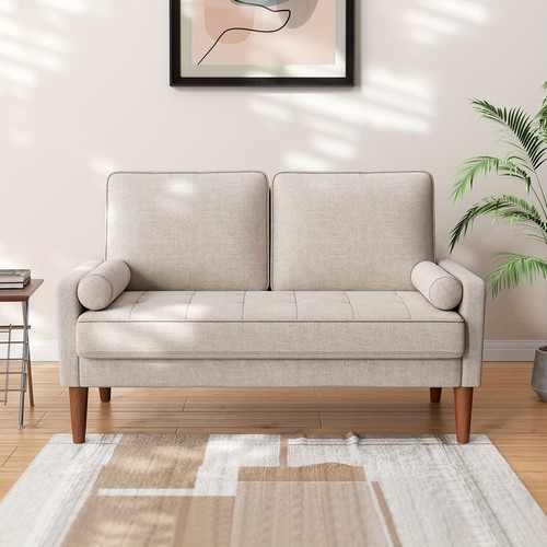 Linen sofa with - with, cushion