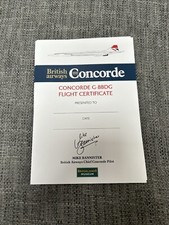 Blank - Brooklands Museum - British Airways Concorde G-BBDG - Flight Certificate