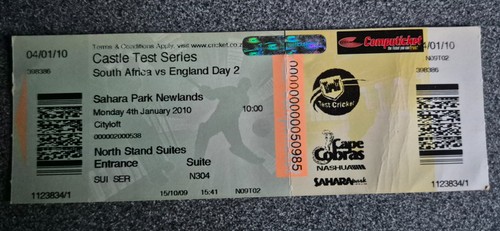 Used cricket ticket south - used, **