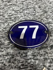 Vintage Original French Enamel Door Plaque Number Enamel Sign Gate Plate 9x7cm