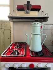 French Vintage Enamelled Green Coffee Pot, 34.5cm