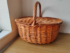 Vintage Wicker Basket Shopping
