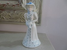 *RARE* COALPORT LADY FIGURE IN HER ERMINE WINTER COAT 7.5 INCH *EXCELLENT*