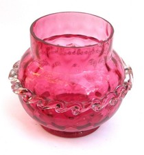 Antique Cranberry Glass Vase