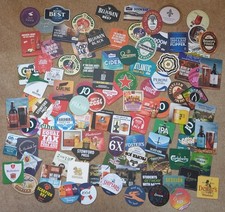 100 Beer Mats all different incl., Belhaven, Sharp's, Carlsberg, Harvey's, etc