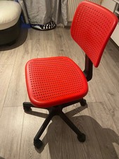 Ikea Alrik children desk swivel chair in red