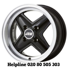 Black Machined 13x6 Four Alloy Wheels / Revolite (NEW)