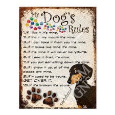 MY DOG'S RULES RETRO STYLE