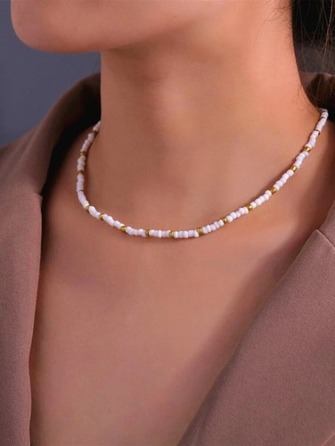 White and gold mix seed - , bead